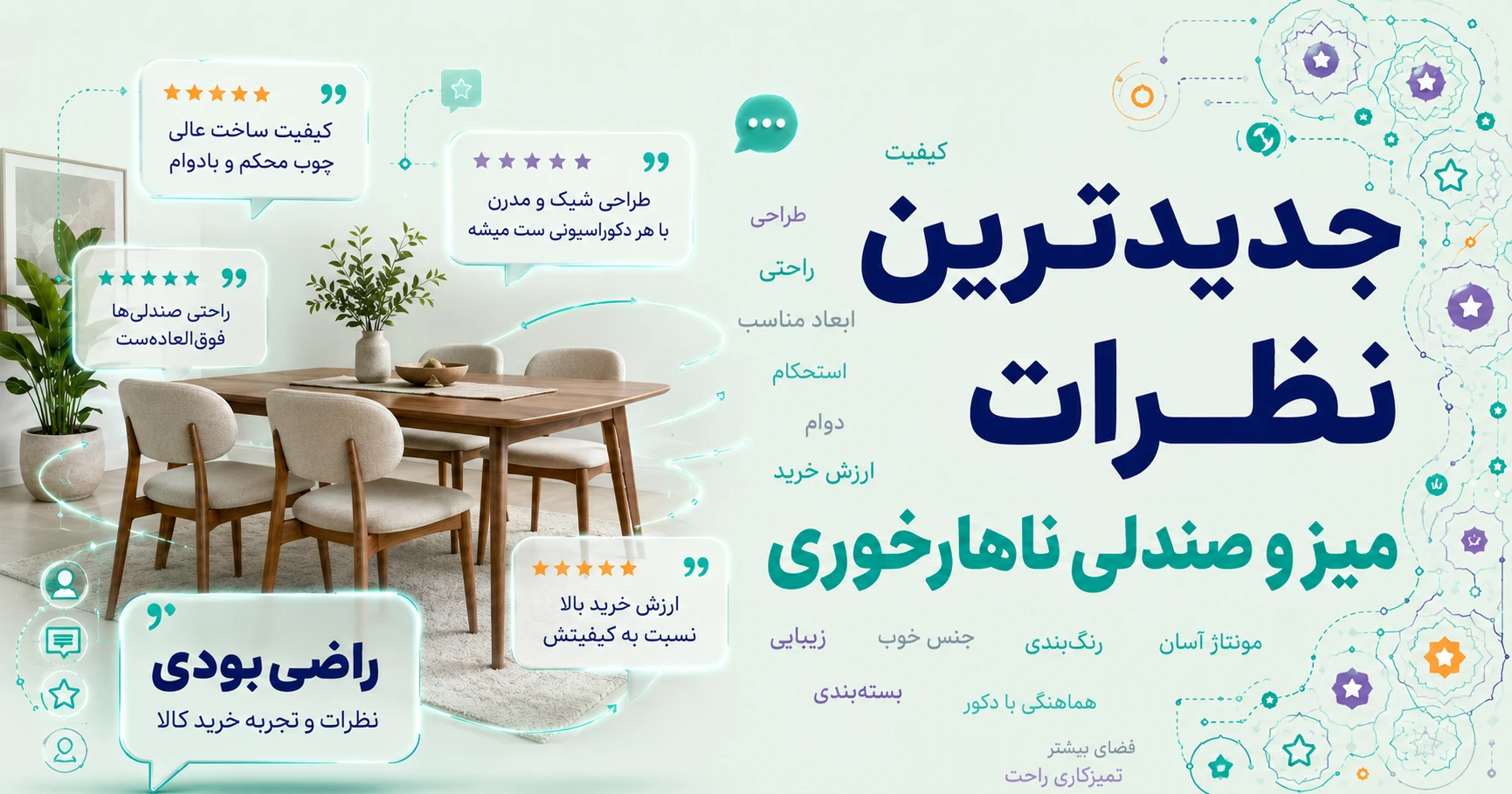 نظرات میز و صندلی ناهارخوری برند سیسی