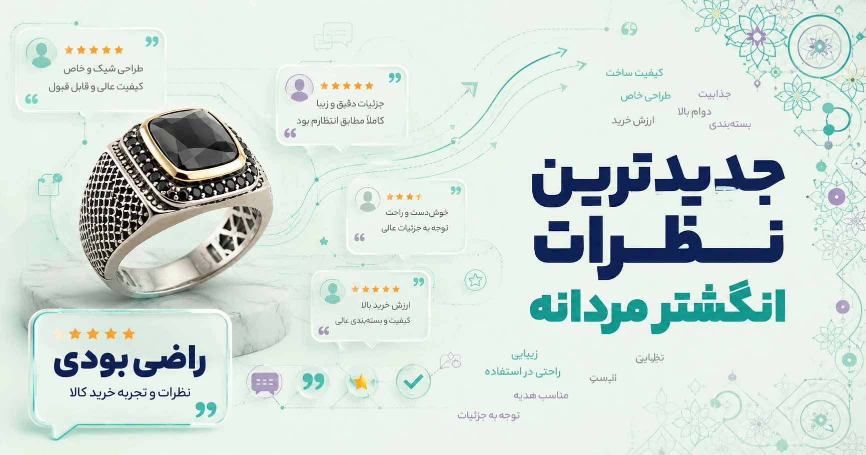نظرات انگشتر مردانه برند سلین کالا