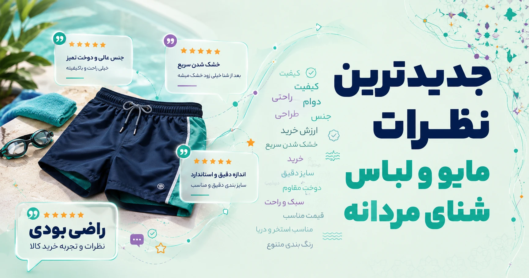 نظرات مایو و لباس شنای مردانه