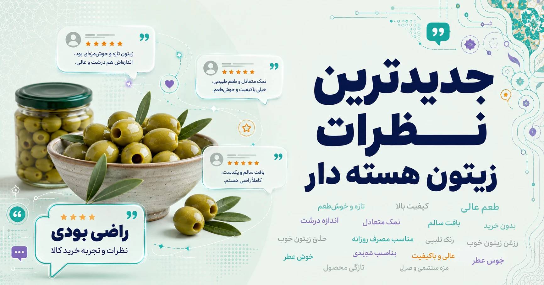 نظرات زیتون هسته دار برند شابهار
