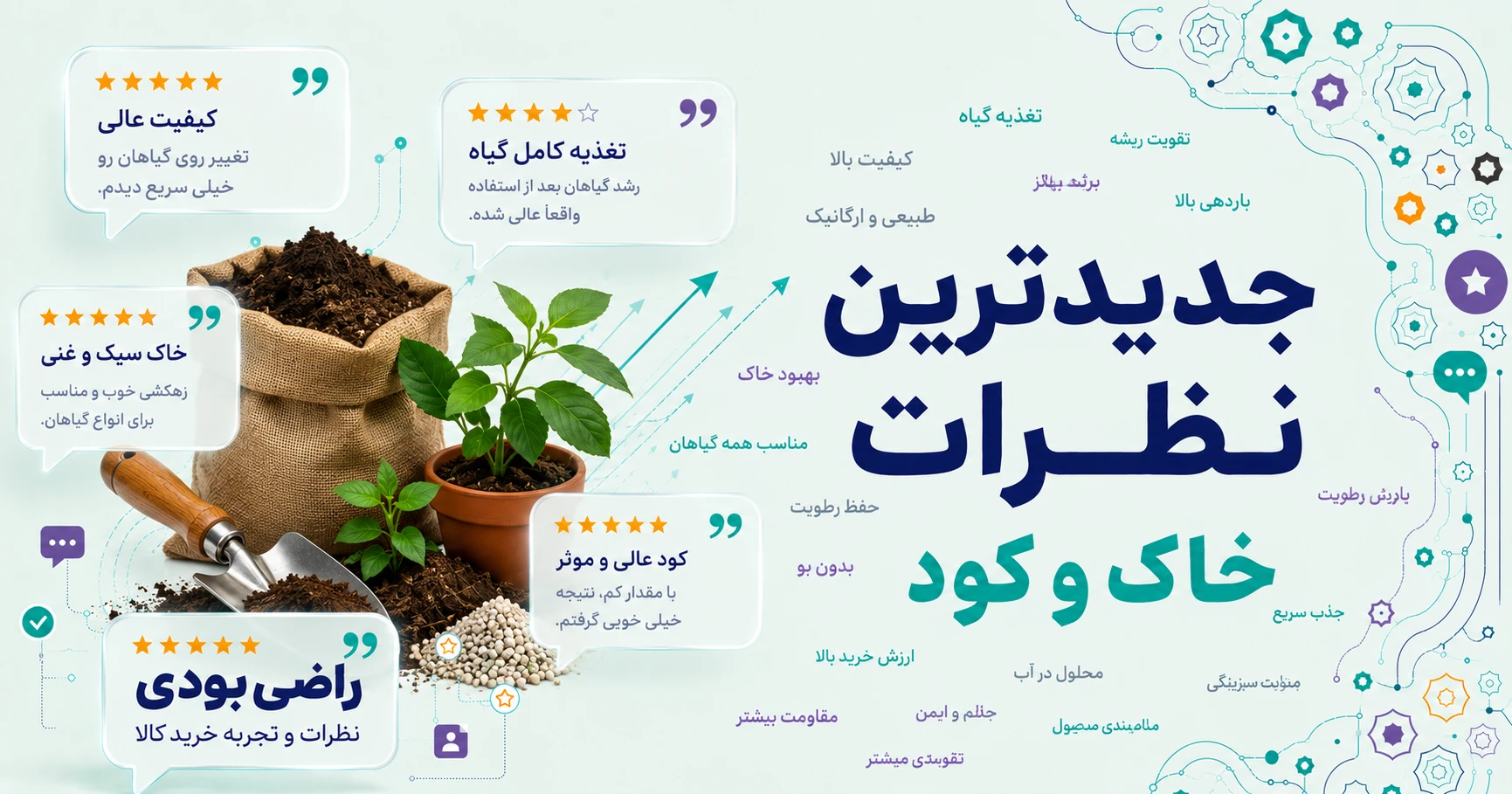 نظرات خاک و کود برند کاسپین