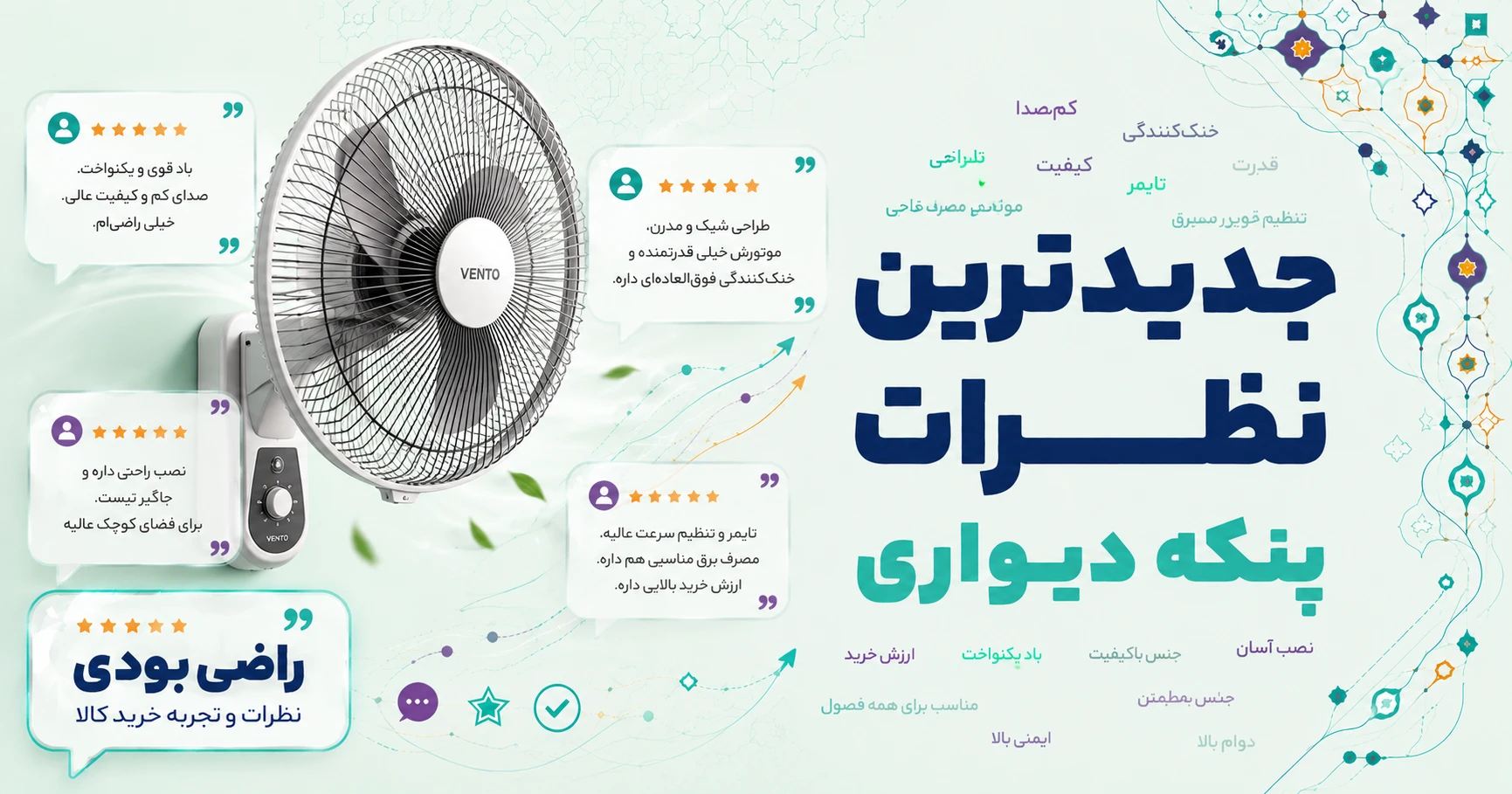 نظرات پنکه دیواری